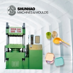 Automatic 500ton Melamine Crockery Compress Machine With PLC Control